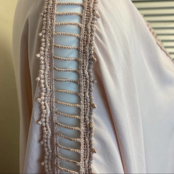 Tie dye Tunic with Ladder Lace Trim - 3X - Picture 5 of 7